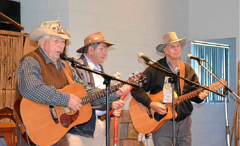 Local country band the Stylists perform at the Elders morning tea.